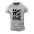 Men's Pray On It Pray Over It Pray Through It Cotton T-Shirt